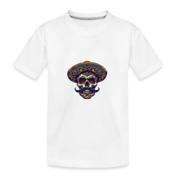 Crâne mexicain - T-shirt bio Premium Enfant - blanc - Devant