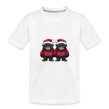 L’équipe de Noël Gorilla - T-shirt bio Premium Enfant - blanc - Devant