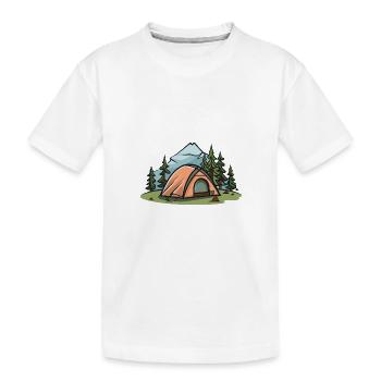 Tente de camping - T-shirt bio Premium Enfant - blanc - Devant