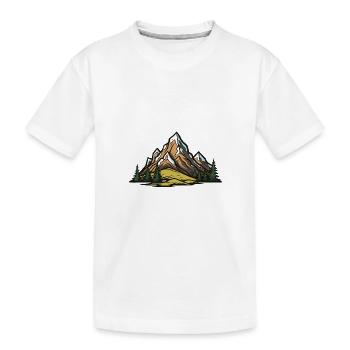 Paysage De Montagnes - T-shirt bio Premium Enfant - blanc - Devant