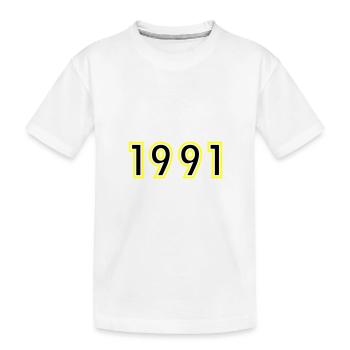 1991 Year Birthday - Kids' Premium Organic T-Shirt - white - Front