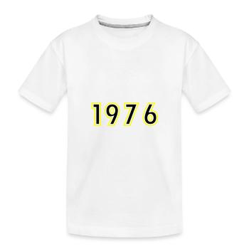 1976 Year Birthday - Kids' Premium Organic T-Shirt - white - Front