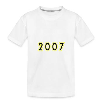 2007 Jahr Geburtstag - Kinder Premium Bio T-Shirt - Weiß - Vorne