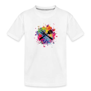 Grill Master - Kids' Premium Organic T-Shirt - white - Front
