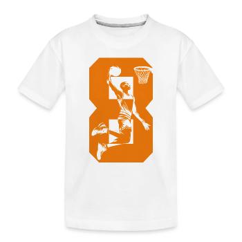 NUMÉRO 8 BASKETBALL 8E ANNIVERSAIRE - T-shirt bio Premium Enfant - blanc - Devant