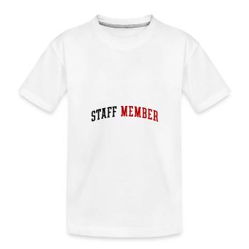 Membre du personnel - T-shirt bio Premium Enfant - blanc - Devant