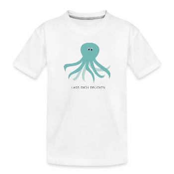 Lass dich drücken - Kinder Premium Bio T-Shirt - Weiß - Vorne
