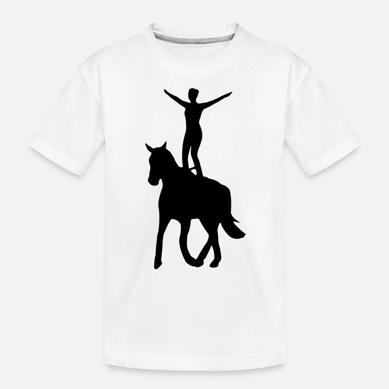 Voltigierer Stehend - Kinder Premium Bio T-Shirt - Weiß