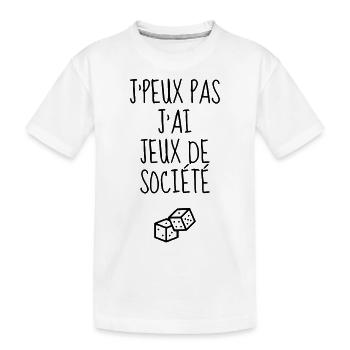 Brettspiel / Spieler / Spiel / Puzzle - Kinder Premium Bio T-Shirt - Weiß - Vorne
