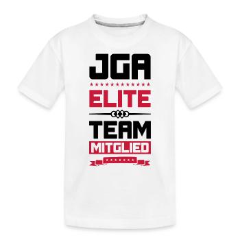 jga elite team - Kinder Premium Bio T-Shirt - Weiß - Vorne