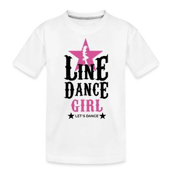 Line Dance Girl Line Dancing Musique Country Dicton - T-shirt bio Premium Enfant - blanc - Devant