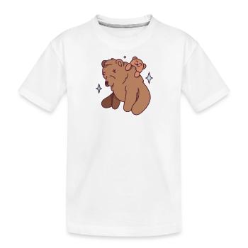 Bär Waldbewohner Braunbär Schwarzbär - Kinder Premium Bio T-Shirt - Weiß - Vorne