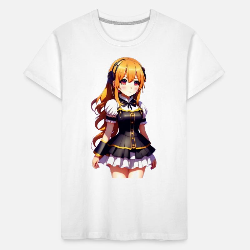 Chibi süßes Mädchen. Chibi Süßes Mädchen Aufkleber Kinder Premium Bio T-Shirt