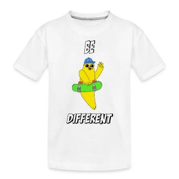 be different - Kinder Premium Bio T-Shirt - Weiß - Vorne