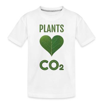 PLANTS LOVE CO2 - Kids' Premium Organic T-Shirt - white - Front