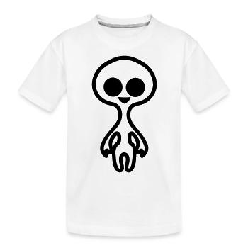alien - Kids' Premium Organic T-Shirt - white - Front