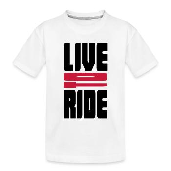 biker - Kids' Premium Organic T-Shirt - white - Front