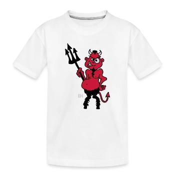Fetter roter Teufel - Kinder Premium Bio T-Shirt - Weiß - Vorne