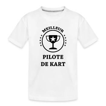 Go-Kart / Karting / Kart / Fahrer - Kinder Premium Bio T-Shirt - Weiß - Vorne