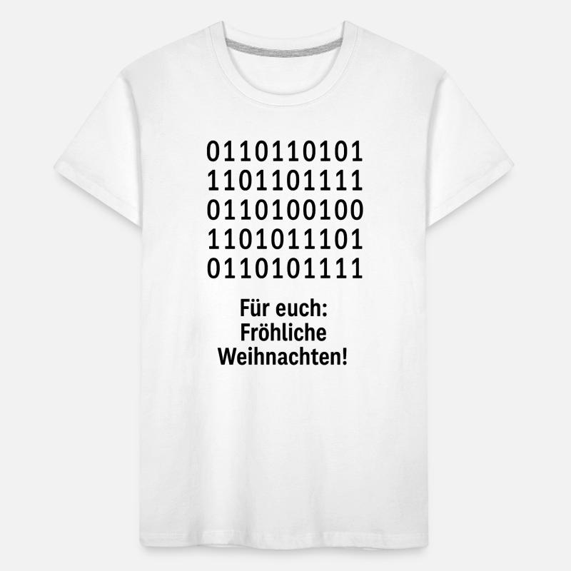 Weihnachtscode Binärmuster Kinder Premium Bio T-Shirt