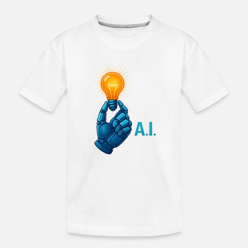 ai Tech Statement mit coolem Vibe funny - Kinder Premium Bio T-Shirt - Weiß