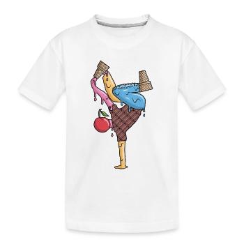 Breakdance Eiscreme Tanz Breakdancer Breakdancing - Kids' Premium Organic T-Shirt - white - Front
