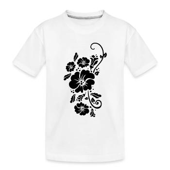 floral flower blumen sommer - Kinder Premium Bio T-Shirt - Weiß - Vorne