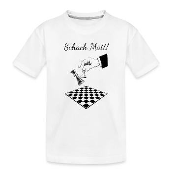 Chess Mat! Chess, game, board game, pieces - Kids' Premium Organic T-Shirt - white - Front