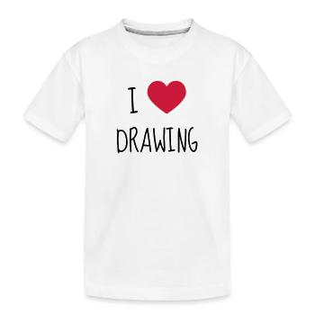 Zeichnung / Zeichner / Drawing / Drawer - Kinder Premium Bio T-Shirt - Weiß - Vorne