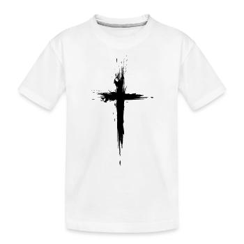 Kreuz Christentum Jesus Kirche Religion Bibel Neu - T-shirt bio Premium Enfant - blanc - Devant