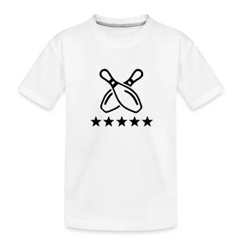 Bowling - Kinder Premium Bio T-Shirt - Weiß - Vorne