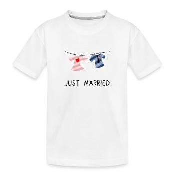 JUST MARRIED. MARRIED. VIVE LES MARIES - T-shirt bio Premium Enfant - blanc - Devant