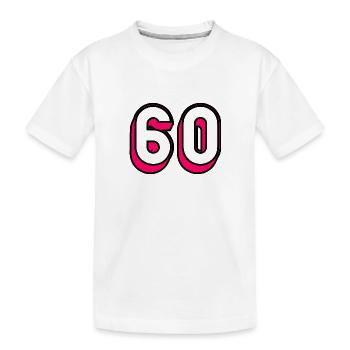 60 YEARS. 60TH ANNIVERSARY. BIRTHDAY 60 YEARS. 60 - Kids' Premium Organic T-Shirt - white - Front