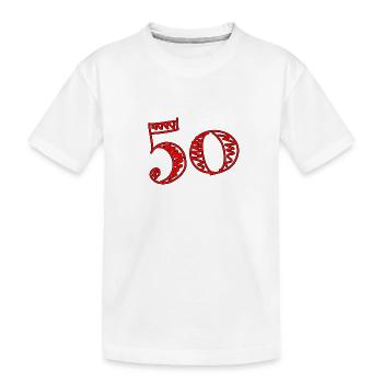 50 ANS. 50e ANNIVERSAIRE. ANNIVERSAIRE 50 ANS. 50 - T-shirt bio Premium Enfant - blanc - Devant