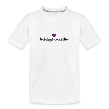 Lieblingsurenkelin Enkel Urenkeltochter Ur Enkelin - Kinder Premium Bio T-Shirt - Weiß - Vorne