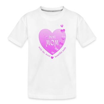 best mom mommy mother - Kinder Premium Bio T-Shirt - Weiß - Vorne