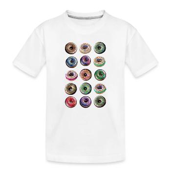 Donuts Humor Design - Kinder Premium Bio T-Shirt - Weiß - Vorne