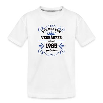 Geburtstag 1985 Verkäufer Kollege Verkauf Geb - Kinder Premium Bio T-Shirt - Weiß - Vorne