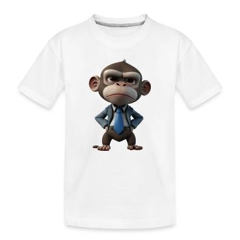 Homme d’affaires Singe - T-shirt bio Premium Enfant - blanc - Devant