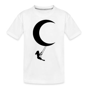 moon swing - Kids' Premium Organic T-Shirt - white - Front