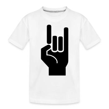 Rock and roll de la main - T-shirt bio Premium Enfant - blanc - Devant