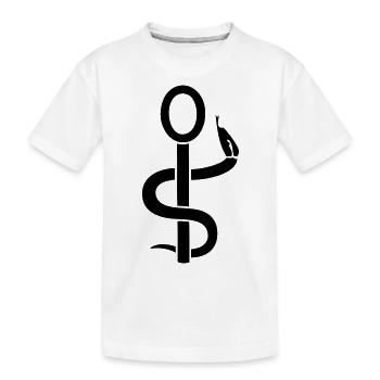 aide-soignante infirmière docteur hopital serpent - T-shirt bio Premium Enfant - blanc - Devant