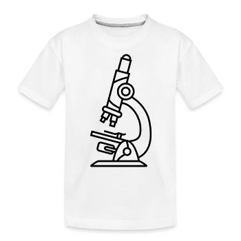 forscher mikroskop wissenschaftler forschen linse - Kinder Premium Bio T-Shirt - Weiß - Vorne