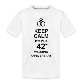 42 - Birthday Wedding - Marriage - Love - Kinder Premium Bio T-Shirt - Weiß - Vorne