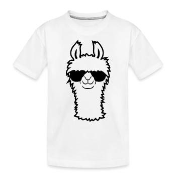 Lama pelucheux poilu - T-shirt bio Premium Enfant - blanc - Devant