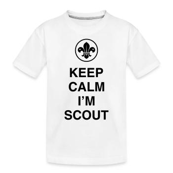 Keep Calm I'm Scout - Kinder Premium Bio T-Shirt - Weiß - Vorne