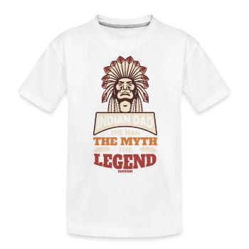 Papa indien L’homme Le mythe La légende - T-shirt bio Premium Enfant - blanc - Devant