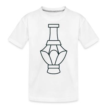 sculpted flower holding vase - Kids' Premium Organic T-Shirt - white - Front