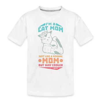 meilleur chat maman chat dame propriétaire de chat Geschen - T-shirt bio Premium Enfant - blanc - Devant