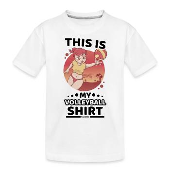 Volleyball - Kids' Premium Organic T-Shirt - white - Front